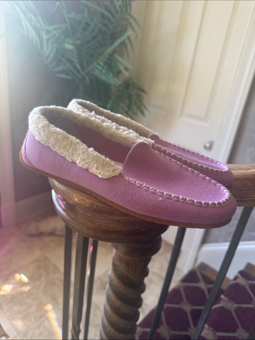 Rothy's Merino Slipper in a lavender knit preowned size 7 - Picture 4 of 9
